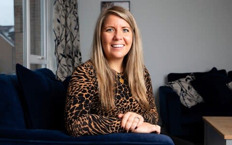 Kristen Dougall, 28, pictured at her home, London - Credit: Rii Schroer