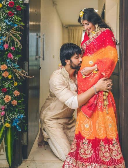 Charu Asopa Baby Shower husband Rajeev Sen