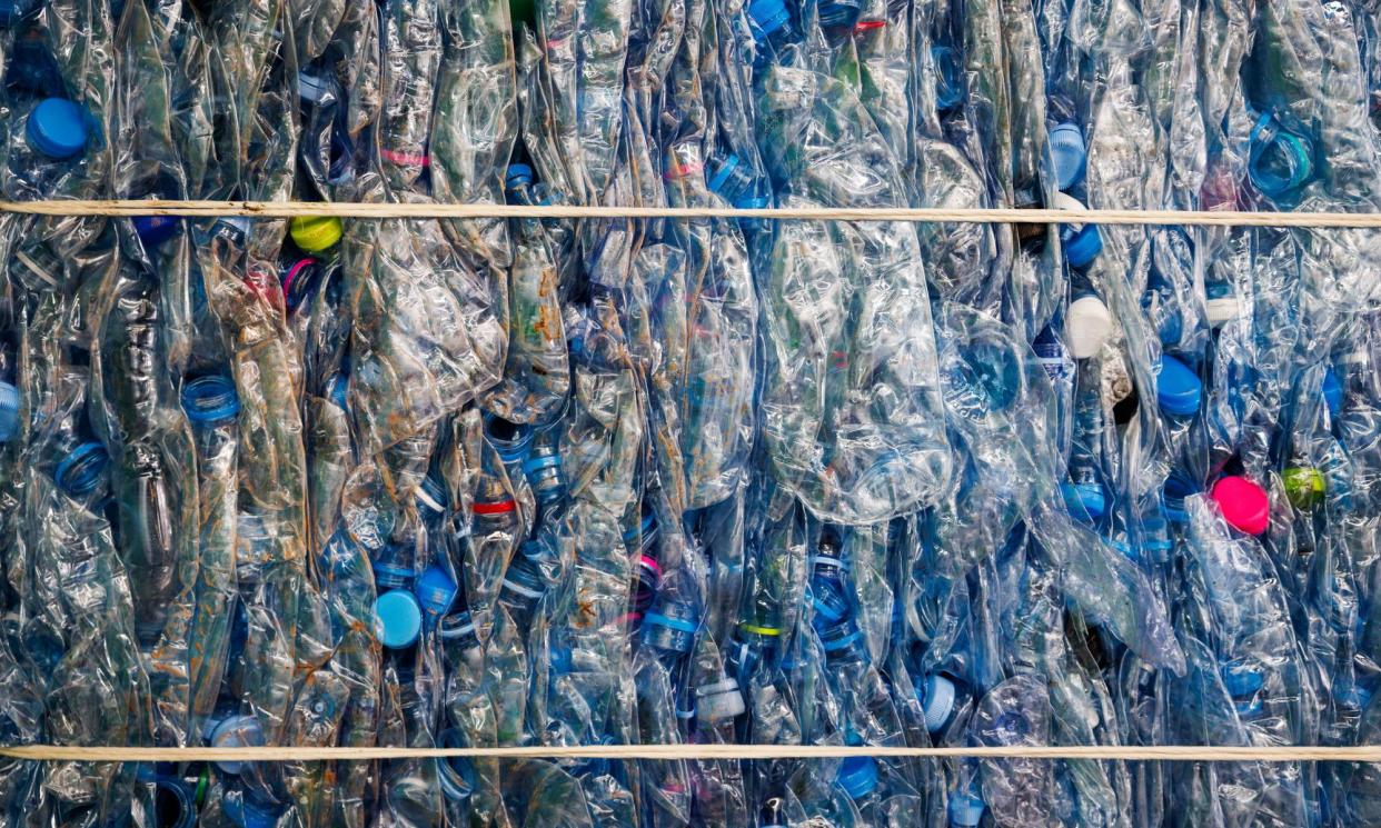 <span>Just 5% of plastic waste generated by US households in 2021 was recycled, one study found.</span><span>Photograph: Lauren DeCicca/The Guardian</span>