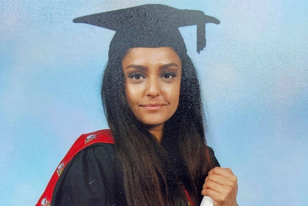 Sabina Nessa, who was found dead in a southeast London park  (AP)