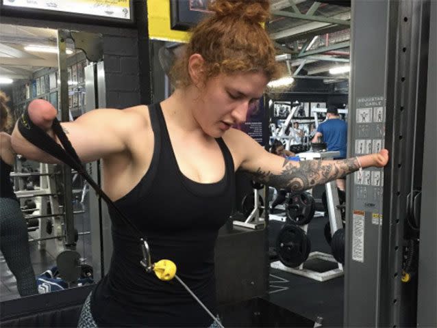 The young woman has been in serious training ahead of the IFBB Victorian State Championships, on October 8. Picture: Supplied