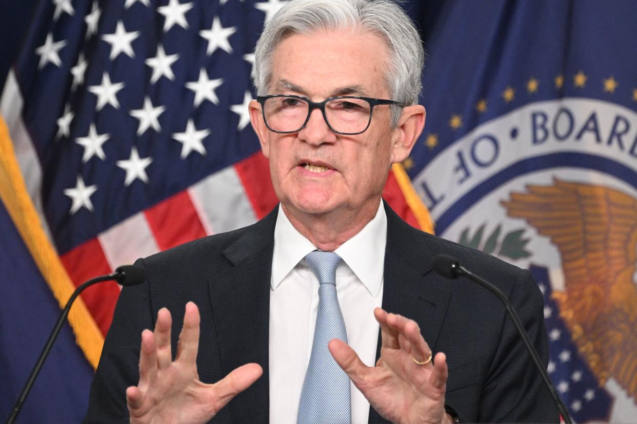 Federal Reserve Board Chairman Jerome Powell speaks during a news conference following a Federal Open Market Committee meeting, at the Federal Reserve Board Building in Washington, DC, on November 2, 2022. (Photo by MANDEL NGAN/AFP via Getty Images)