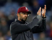 Soccer Football - Premier League - Huddersfield Town v Liverpool - John Smith's Stadium, Huddersfield, Britain - October 20, 2018 Liverpool manager Juergen Klopp applauds fans after the match Action Images via Reuters/Carl Recine