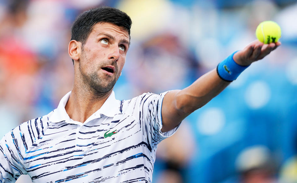 Novak Djokovic in Cincinnati in 2019.