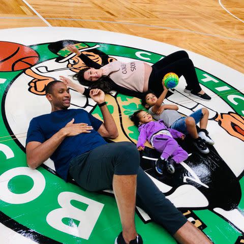 <p>Al Horford Instagram</p> Al Horford and Amelia Vega with their kids.