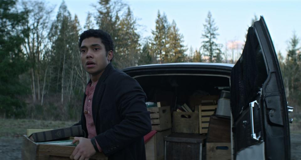 chance perdomo as ambrose in a scene from sabrina