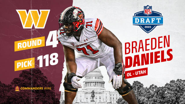 Instant analysis of Commanders selecting Utah G/T Braeden Daniels