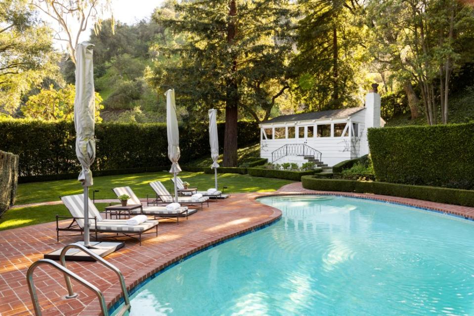 Outdoor perks include a pool. Paul Barnaby