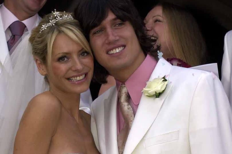 Vernon Kay and Tess Daly marrying in 2003