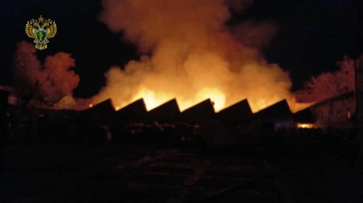 A fire in Moscow Oblast. Photo: Prosecutor's Office of the Moscow Region