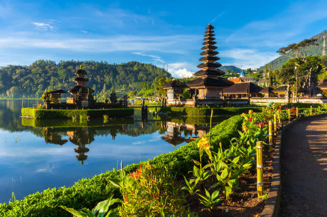 Pura Ulun Danu Bratan at sunrise, Bali, Indonesia