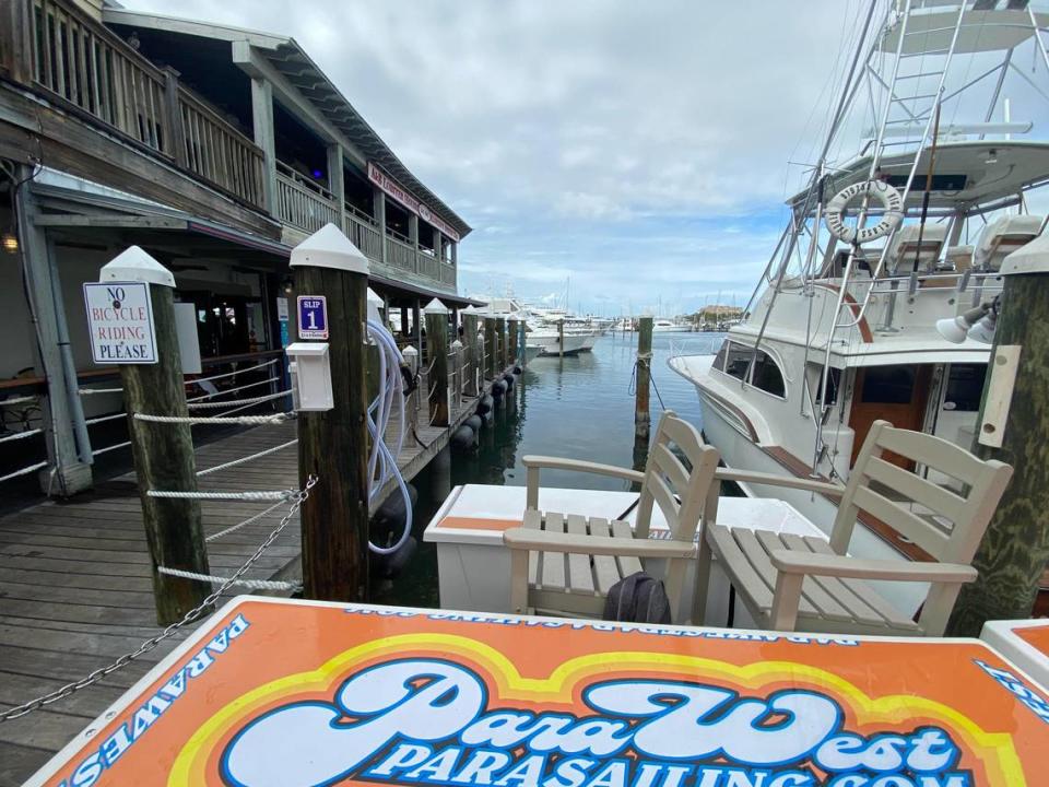 The slip that once belonged to Parawest Parasailng was empty on July 17, 2020, two days after a boat captain who works for the company posted comments on Facebook disparaging Black people. The marina terminated the company’s lease the next day.