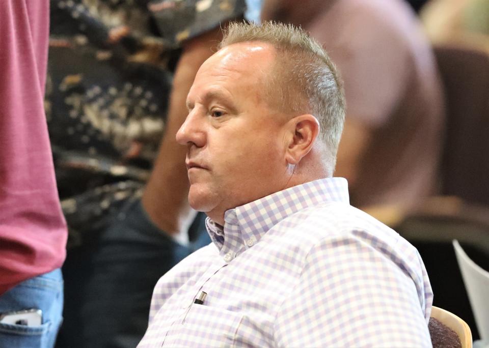 Shasta County Superintendent of Schools candidate Bryan Caples attends the Board of Supervisors meeting on Tuesday, March 1, 2022.