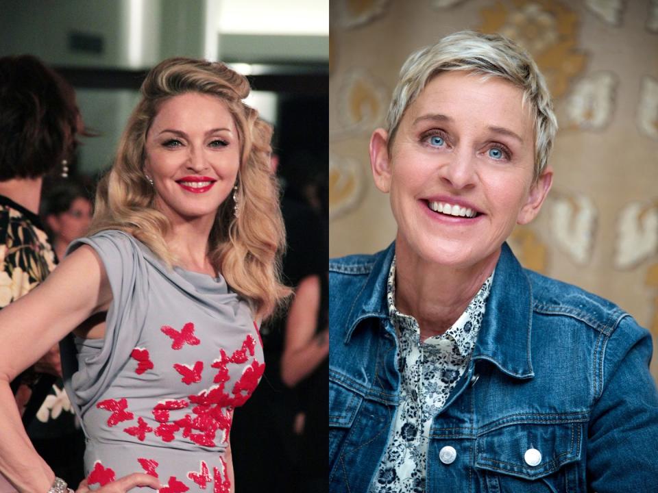 Madonna and Ellen DeGeneres