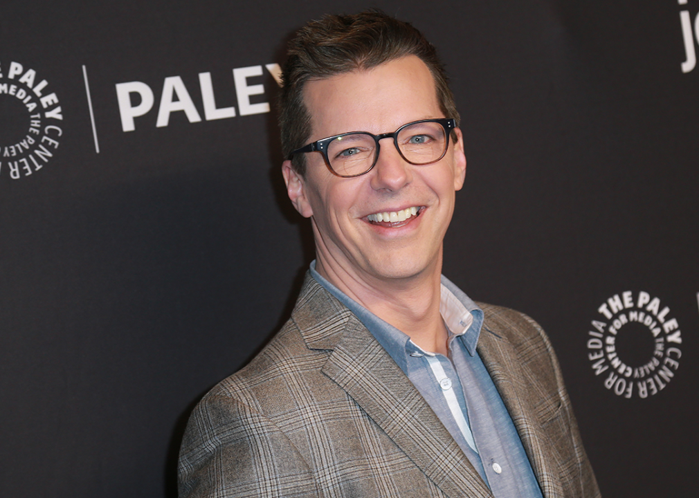 Sean Hayes accepts the Stephen F. Kolzak Award onstage during the 30th Annual GLAAD Media Awards