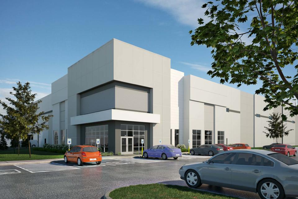 This rendering shows a future building in the New Albany International Business Park. New Albany City Council on March 1 voted 7-0 to approve a tax abatement for LPC Midwest LLC, which will invest $109 million, including $24 million for land acquisition, to construct spec buildings totaling 1 million square feet north of Jug Street and east of Beech Road.