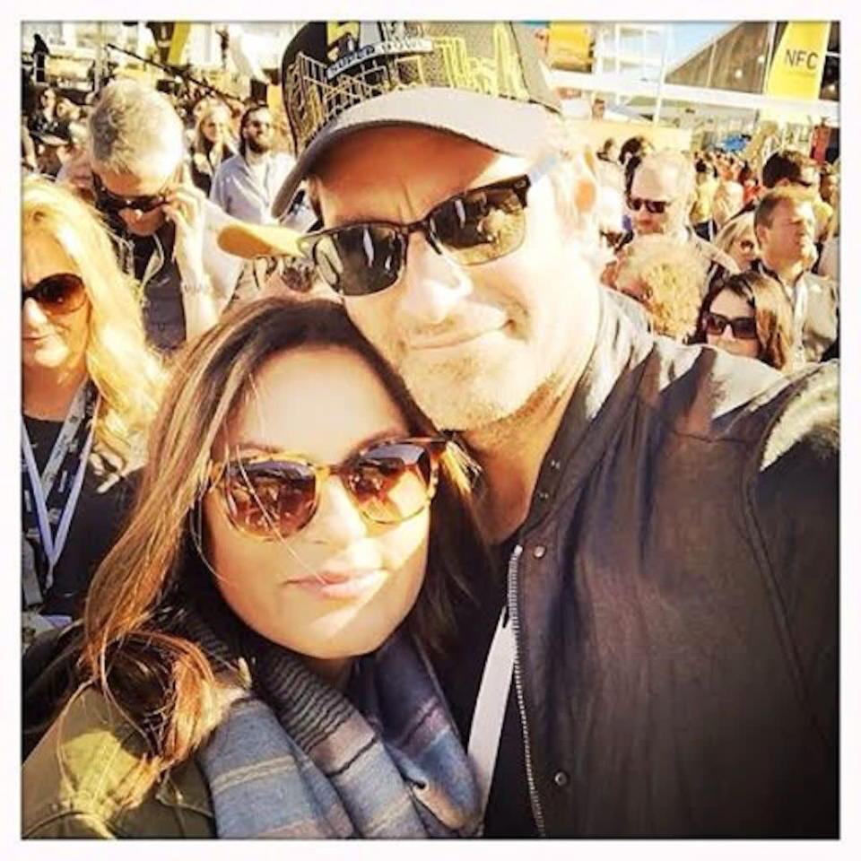 Mariska Hargitay and husband Peter Hermann braved the crowd for a seat at Levi’s Stadium. “#WeReHere #WeMadeIt #SB50 #SuperBowlSunday #HermannHargitaySunday,” the “Law & Order: SVU” actress shared. (Photo: Instagram)