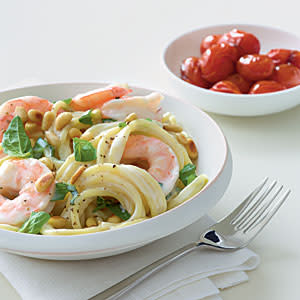 Shrimp and Pine Nut Spaghetti