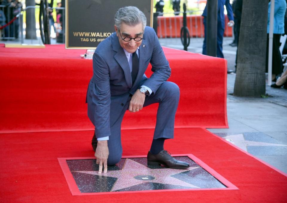 HOLLYWOOD, CALIFORNIA – MARCH 08: Eugene Levy attends the ceremony honoring him with a Star on the Hollywood Walk of Fame on March 08, 2024 in Hollywood, California. (Photo by Alberto E. Rodriguez/Getty Images)