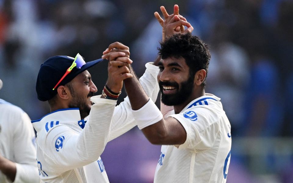 Jasprit Bumrah celebrates another wicket