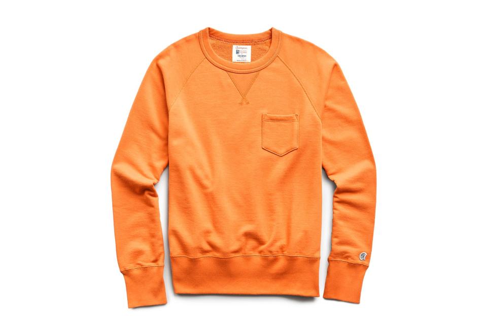 Todd Snyder + Champion midweight pocket sweatshirt (was $98, 30% off with code "CYBERMONDAY2020")