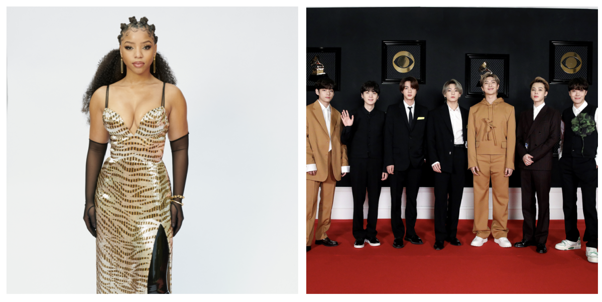 Grammys 2021: Chloe x Halle wear matching plunging Louis Vuitton