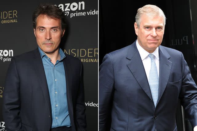 Todd Williamson/Getty for Amazon Studios; Eamonn McCormack/Getty Rufus Sewell and Prince Andrew