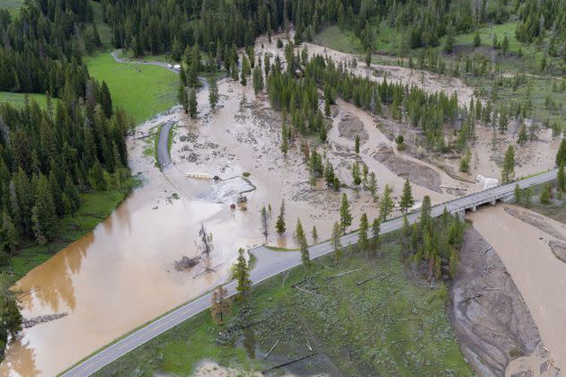 Pebble Creek Campground in Yellowstone National Park is swamped by floodwaters June 13. (Photo: Jacob W. Frank/National Park Service via Getty Images)