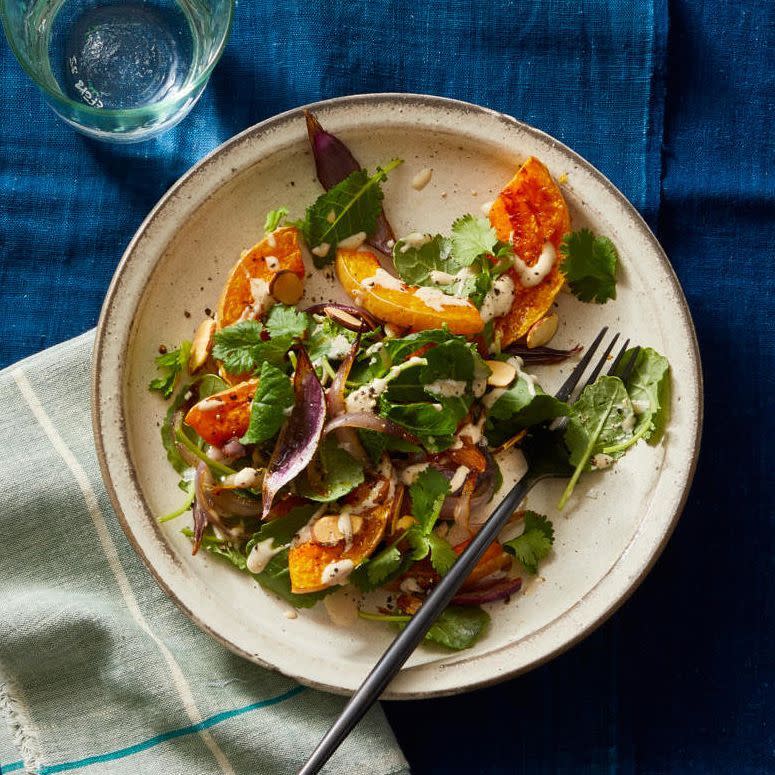 Roasted Butternut Squash Salad With Tahini Vinaigrette