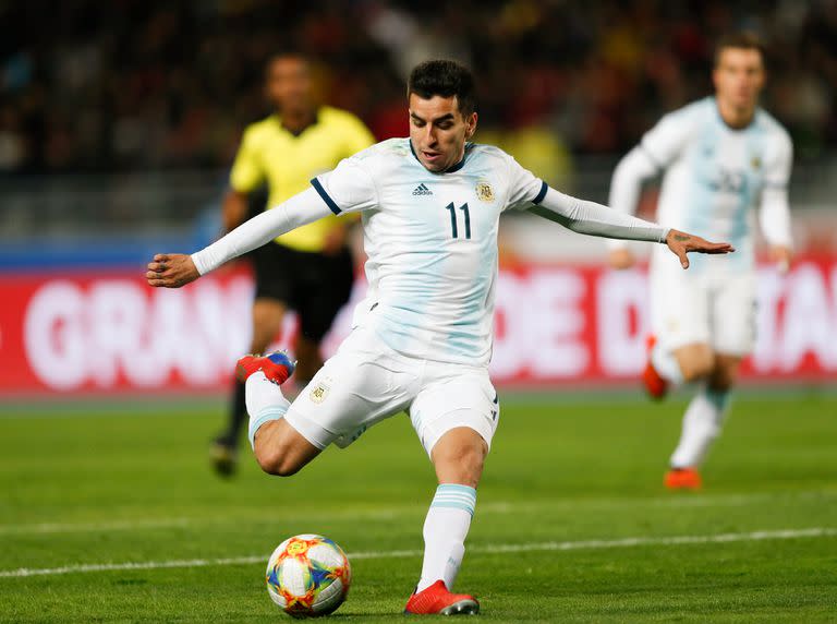 Angel Correa, con la camiseta de la selección