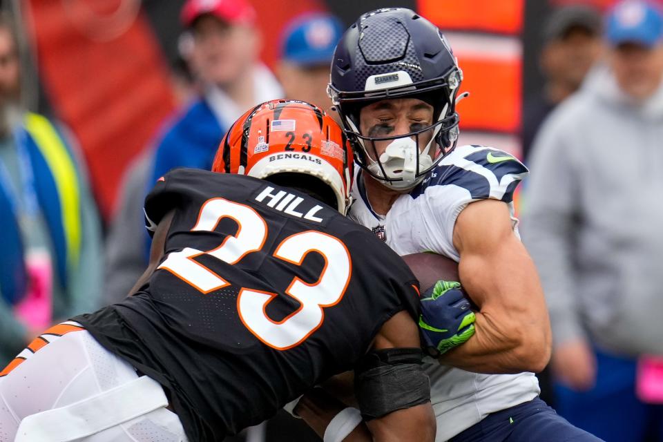 Cincinnati Bengals safety Dax Hill said that he has to take advantage of the opportunities he's getting to make big plays.