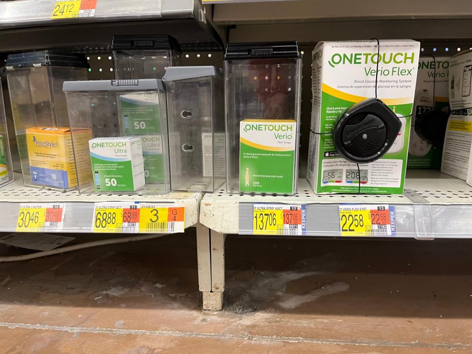 Items locked in silicon boxes at Walmart