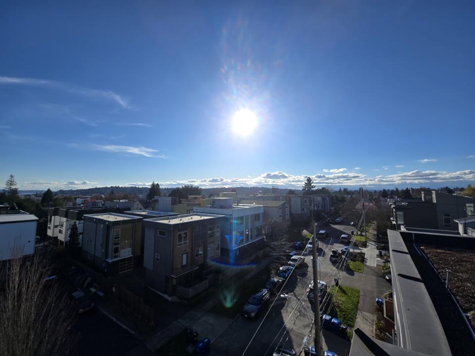 A neighborhood during the day