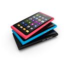 The N9 comes in three bright colours, in storage options of 16GB and 64GB. It has a 1GHz processor and a 8- megapixel camera.