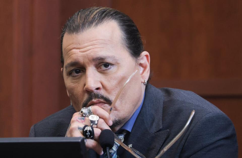 Actor Johnny Depp testifies in the courtroom in the Fairfax County Circuit Courthouse  (AP)