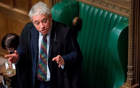 Opposition MPs and rebel Tories need John Bercow to allow Parliament to vote to debate their motion - Credit: Jessica Taylor/AFP