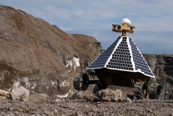 Field test of the Astrobotic Red Rover in a quarry.