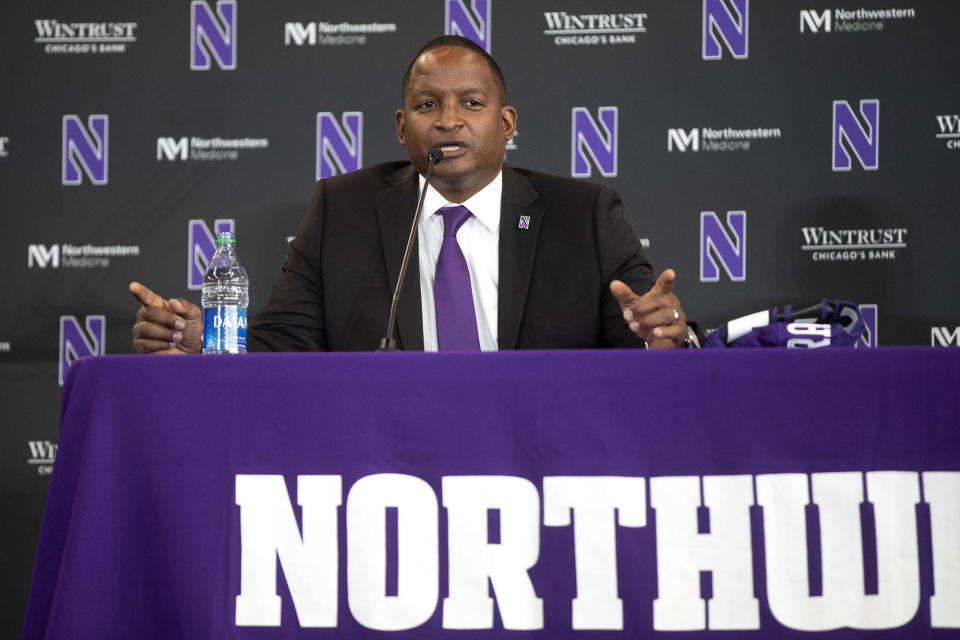 Northwestern president Michael Schill said there is “no conversation” about firing athletic director Derrick Gragg in the wake of the hazing scandal within the football program.