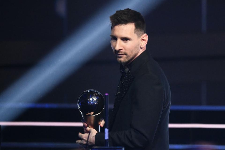 Winner: Lionel Messi took home The Best FIFA Men's Player Award for 2022 (AFP via Getty Images)