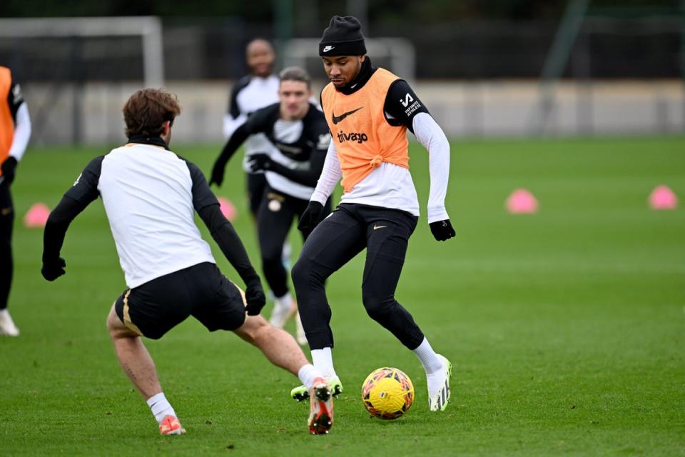 Nkunku is dealing with a hip injury (Chelsea FC via Getty Images)