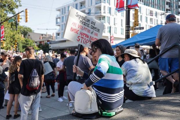 The B.C. Human Rights Tribunal has received at least 585 complaints about the province's mask and vaccine mandates, but there are likely many more that haven't been processed yet. (Gian Paolo Mendoza/CBC - image credit)