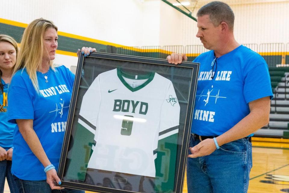 Ashley Fouts jersey retirement.