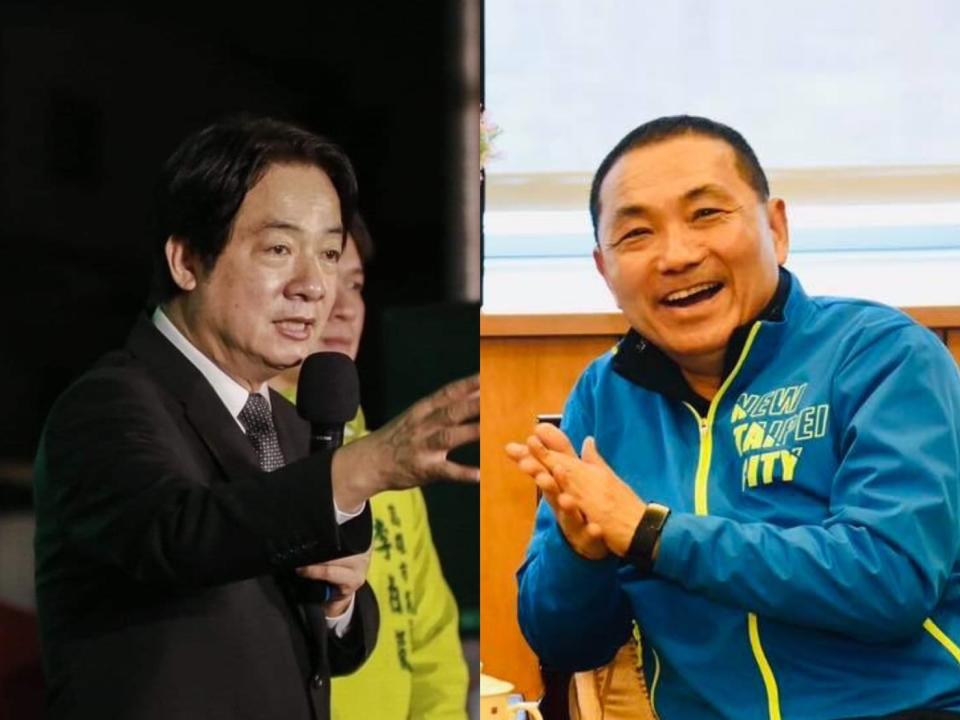 藍綠兩黨總統參選人：賴清德（左）與侯友宜（右）就兩岸議題捉對廝殺。（圖：臉書）