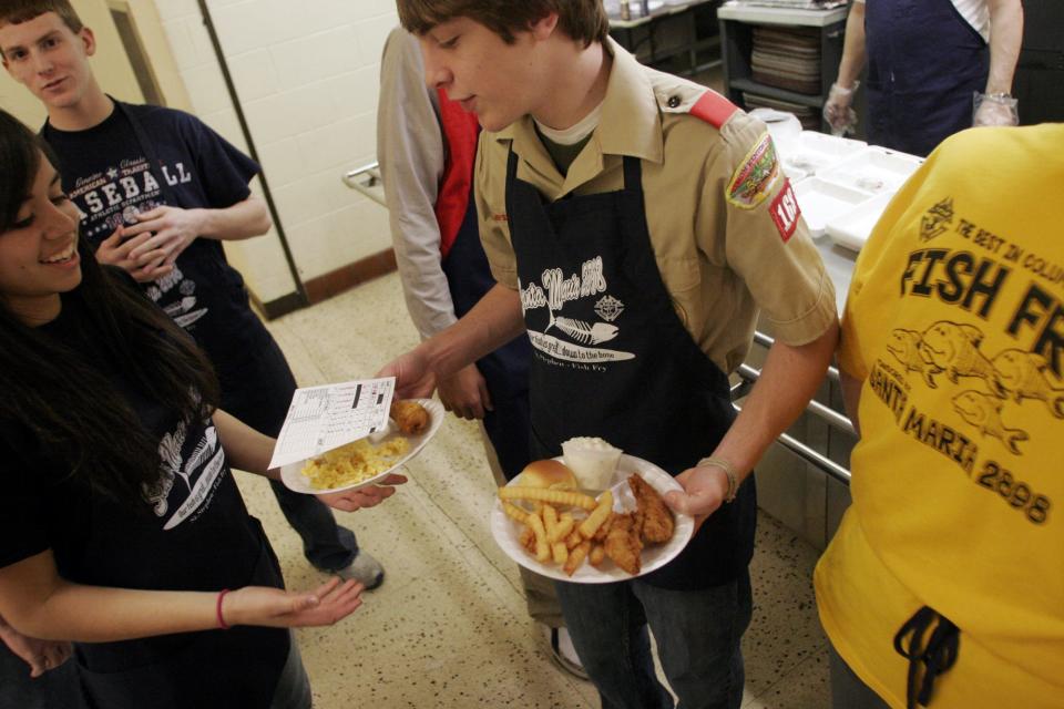 Many churches hold a "fish fry" for congregants who abstain from meat on Fridays during Lent.