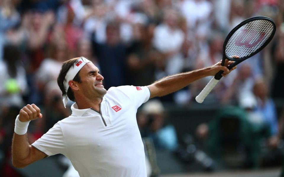 Roger Federer will play Novak Djokovic in Sunday's Wimbledon men's singles final after defeating his old rival Rafa Naadal in four sets - REUTERS