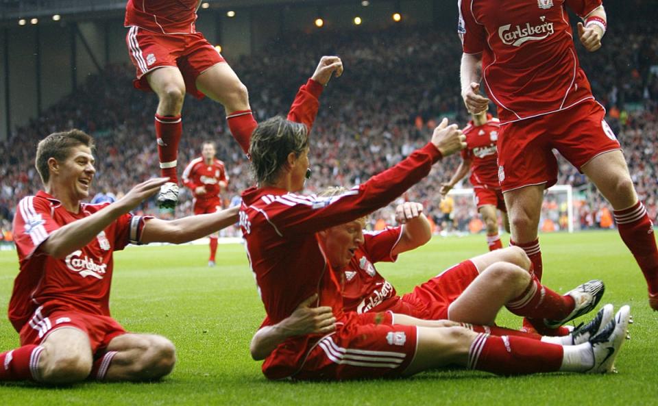 Liverpool’s Fernando Torres and captain Steven Gerrard had a strong partnership (Peter Byrne/PA) (PA Archive)