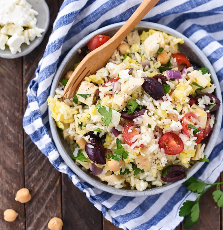 Greek Chicken Fried Rice from Foxes Love Lemons