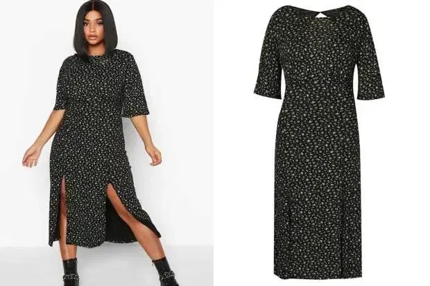 So war das Midi-Kleid auf der Website von Boohoo beworben worden (Bild: Boohoo)