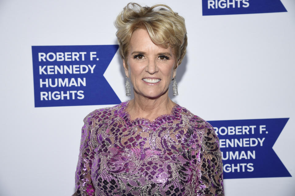 FILE - Kerry Kennedy attends the Robert F. Kennedy Human Rights Ripple of Hope Award Gala at New York Hilton Midtown, Dec. 9, 2021, in New York. The 60th anniversary of President John F. Kennedy's assassination, marked on Wednesday, Nov. 22, 2023, arrives at an unusual moment for the Kennedy family, one when its mission to uphold a legacy of public service and high ideals competes for attention with the presidential candidacy of Robert F. Kennedy Jr., whose anti-vaccine advocacy and inflammatory comments about everything from the Holocaust to the pandemic have led to a rare public family breach. Robert's sister, Kerry Kennedy, has cited her differences with him “on many issues.” (Photo by Evan Agostini/Invision/AP, File)