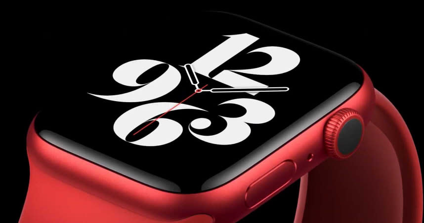 (PRODUCT)RED顏色錶款，是Apple Watch Series 6今年首度新增的錶殼版本。（圖／Apple提供）